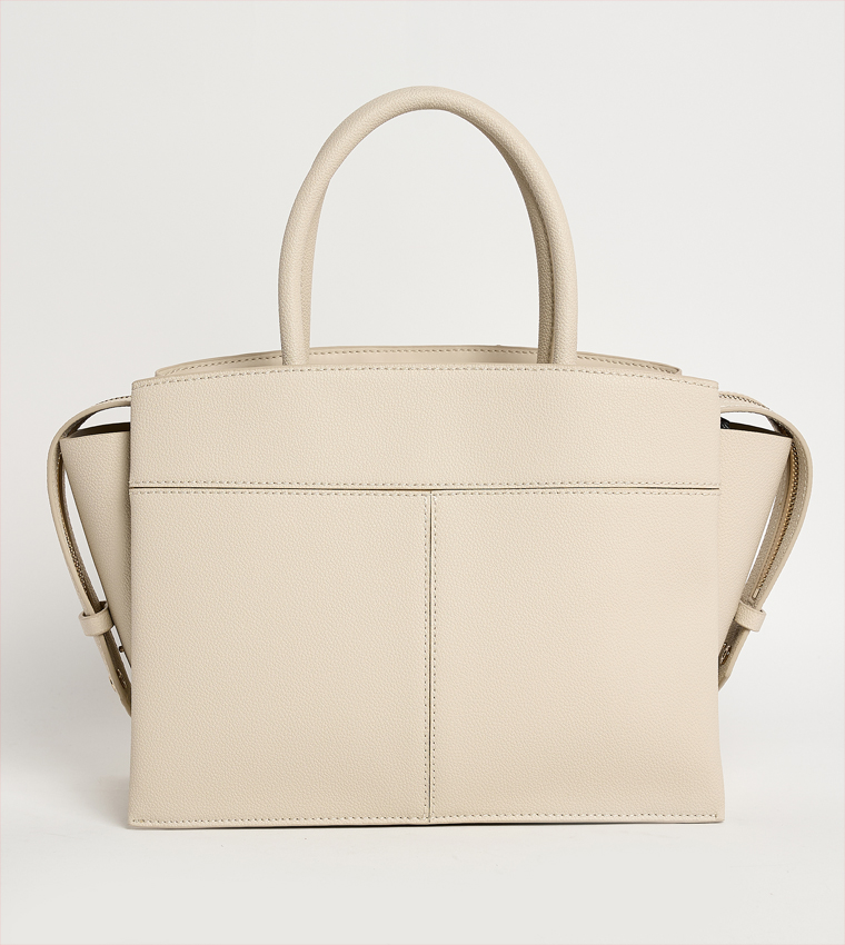ANWEN Textured Trapeze Satchel Bag
