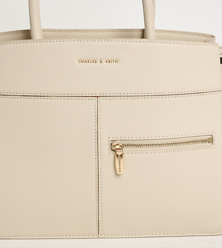 ANWEN Textured Trapeze Satchel Bag