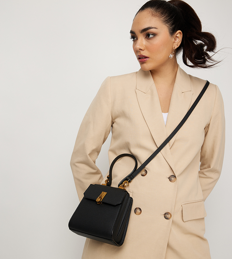 Flap Closure Mini Bag with Sling