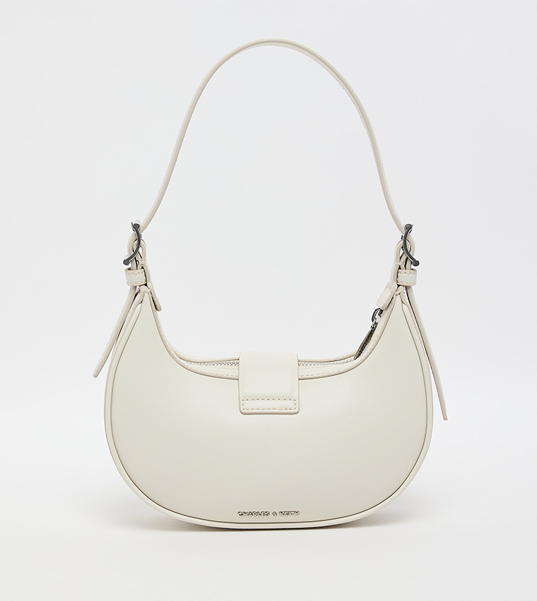 Textured Twist Lock Hobo Bag