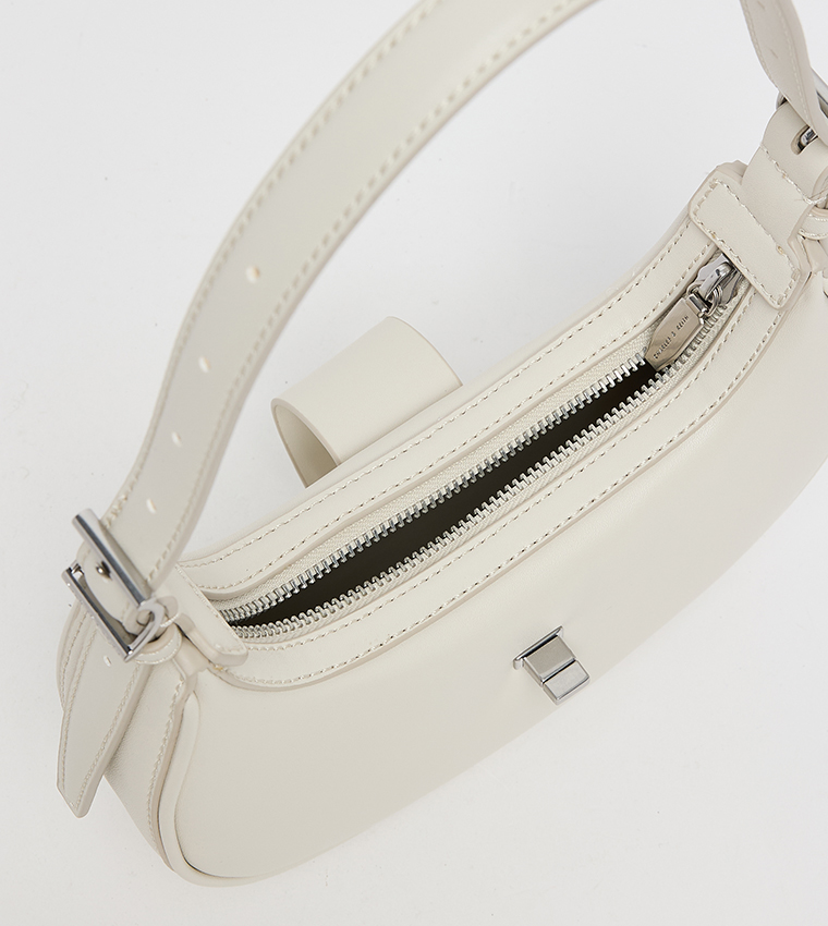 Textured Twist Lock Hobo Bag