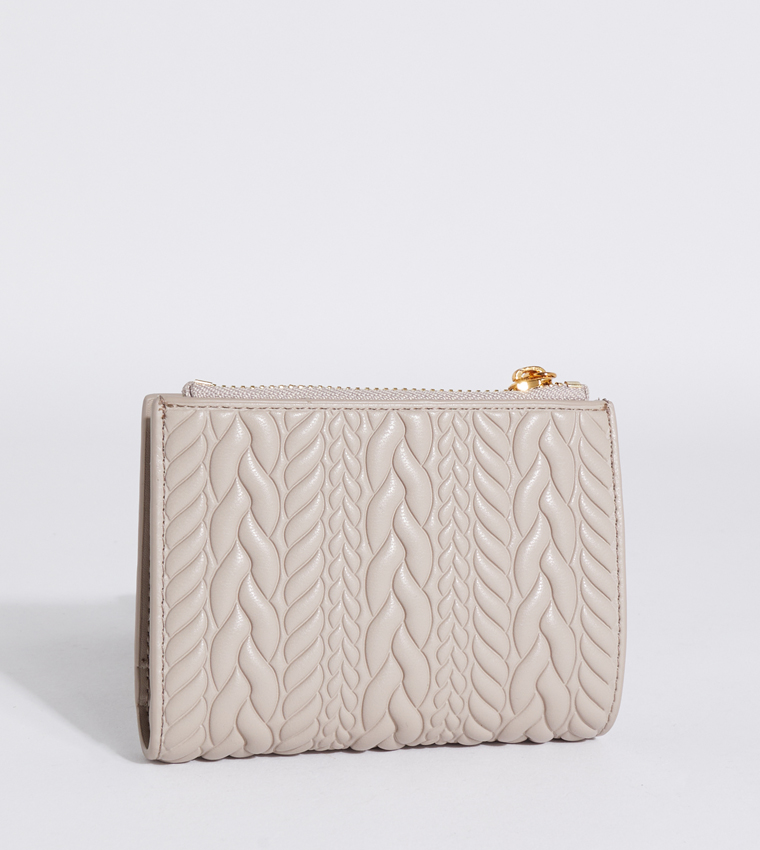 Apolline Textured Zip Closure Wallet