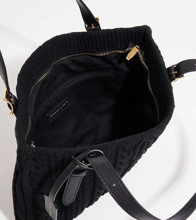 Cable Knitted Tote Bag