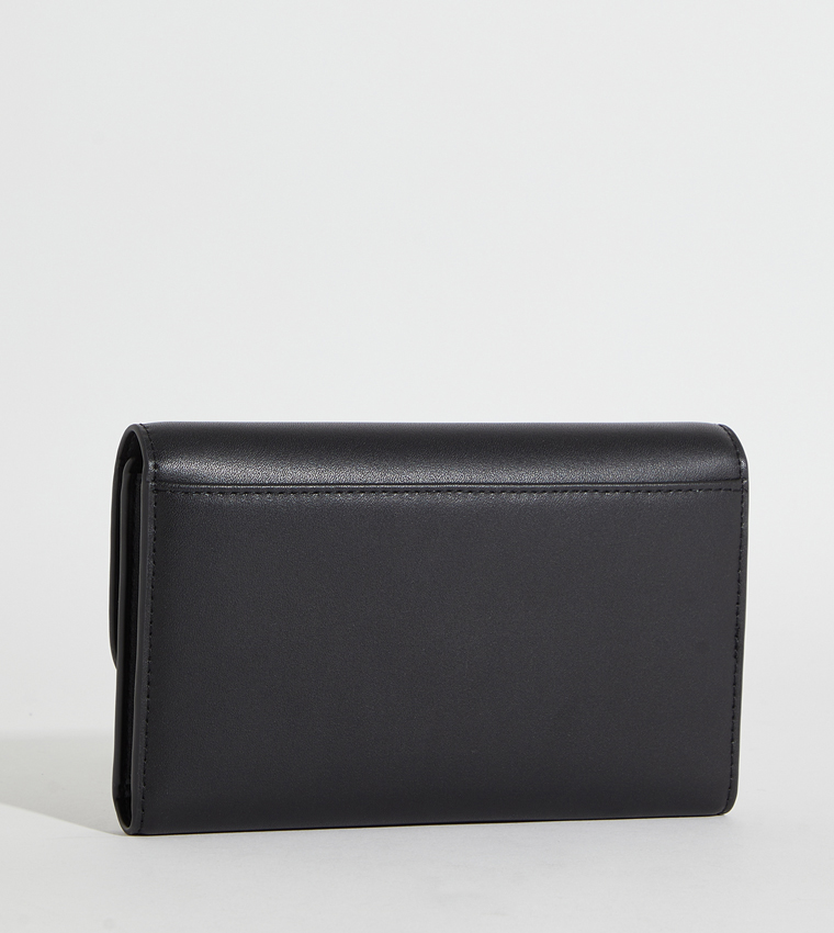 Buy Charles & Keith Magnetic Front Flap Long Wallet In Black ...