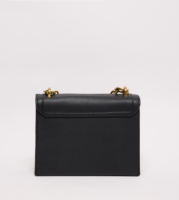 Textured Flap Crossbody Bag