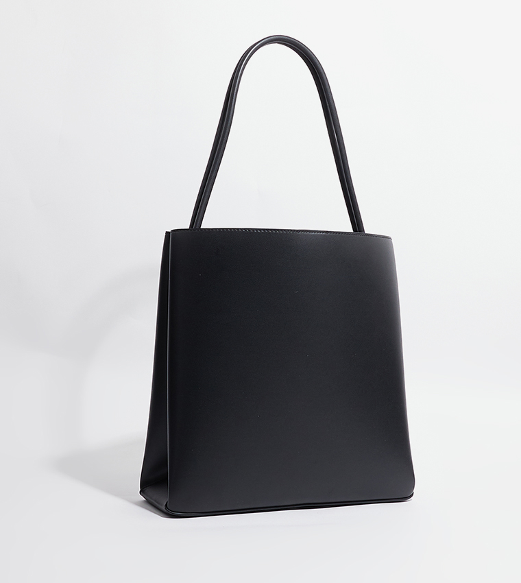 LEIA Textured Logo Detail Tote Bag with Pouch