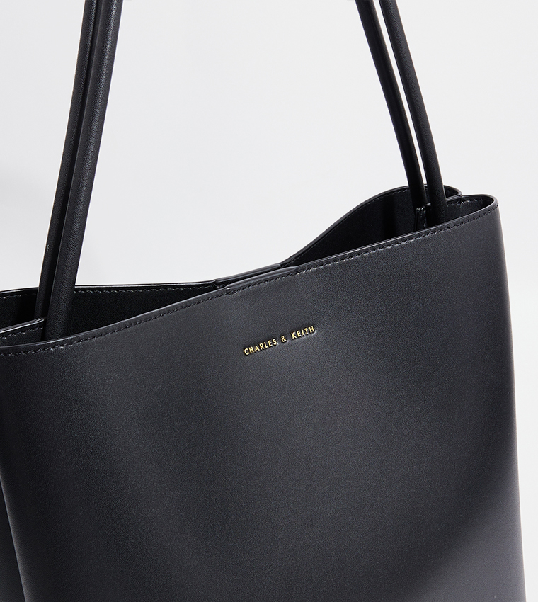 LEIA Textured Logo Detail Tote Bag with Pouch