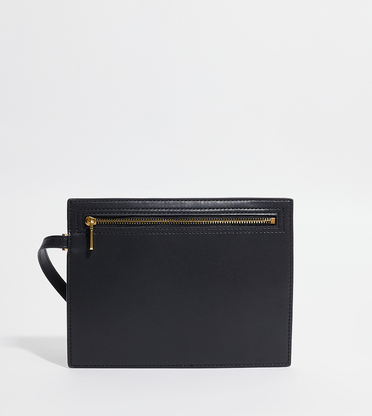 LEIA Textured Logo Detail Tote Bag with Pouch