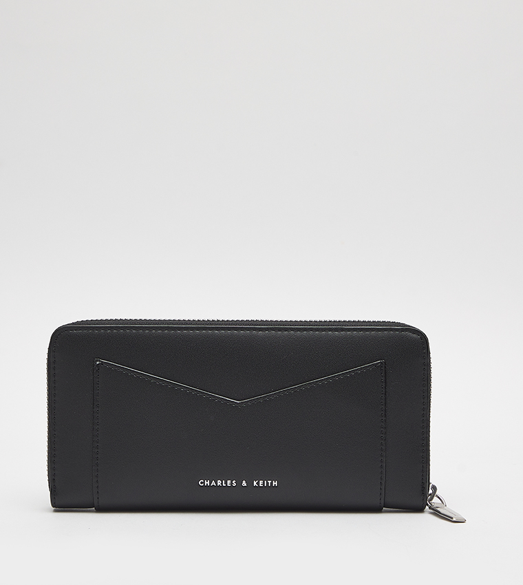 Buy Charles & Keith Logo Detail Wallet In Black