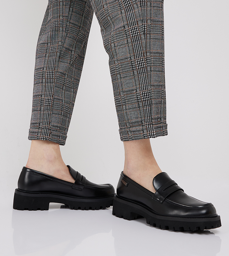 Covered Ridge-Sole Loafers