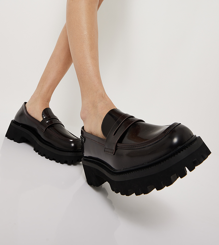 Covered Ridge-Sole Loafers