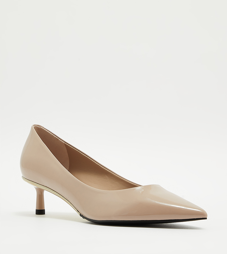 Nude mid sale heel shoes