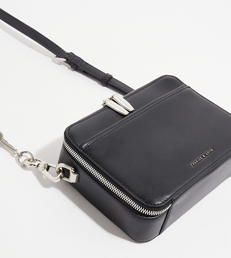 Charles and keith online double zip crossbody bag