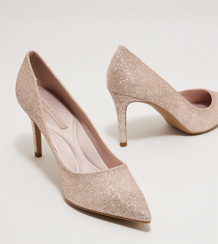 Emmy Glittered Stiletto Heel Pumps