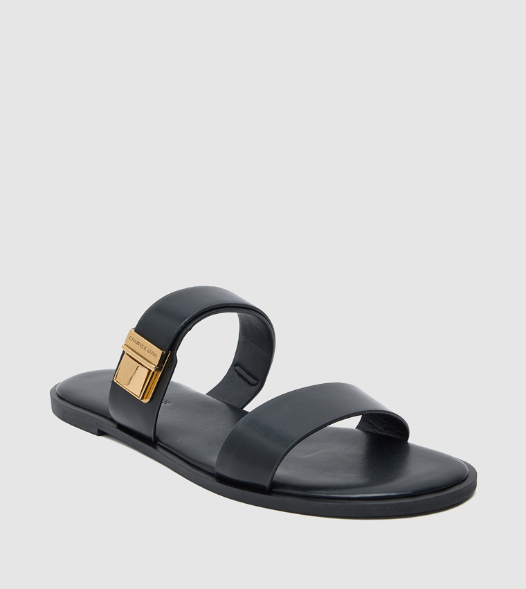 Double-Strap Flat Sandals