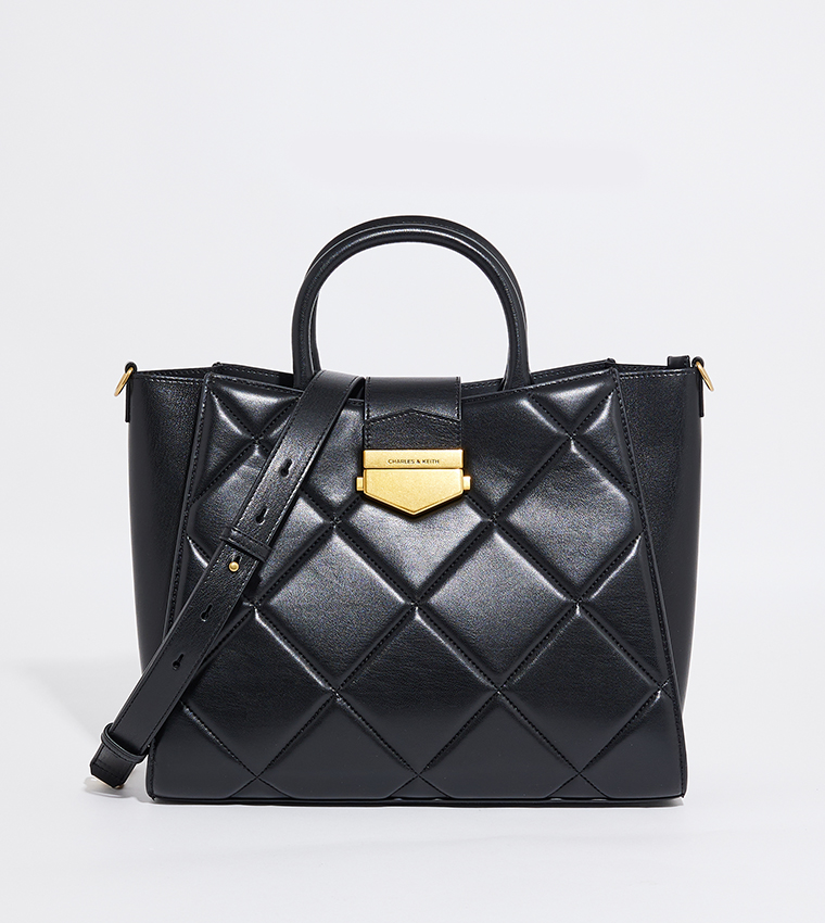 VERTIGO Quilted Satchel Bag Set