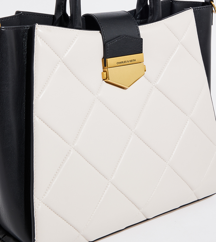 VERTIGO Quilted Satchel Bag Set