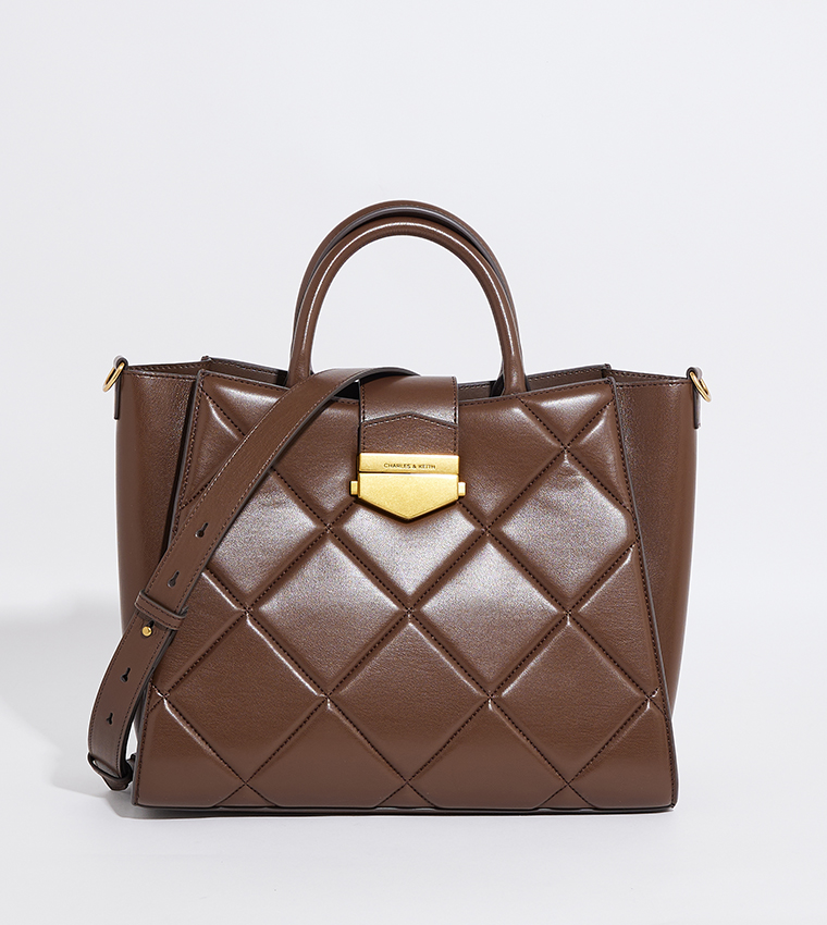 VERTIGO Quilted Satchel Bag Set