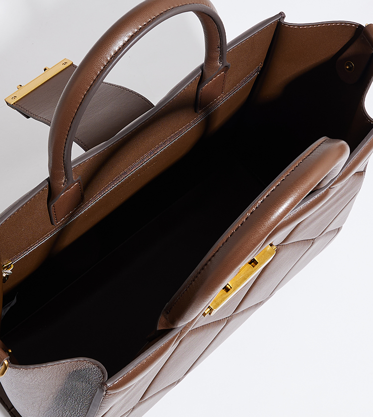 VERTIGO Quilted Satchel Bag Set