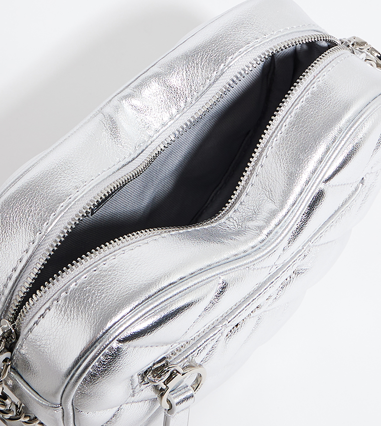 PHILOMENA Quilted Heart Crossbody Bag
