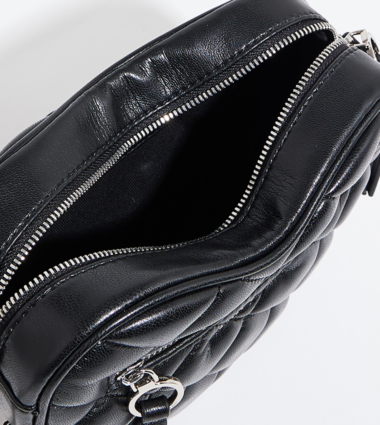 PHILOMENA Quilted Heart Crossbody Bag