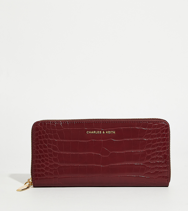 Textured Zip-Around Wallet