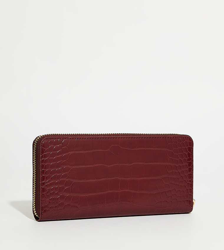 Textured Zip-Around Wallet