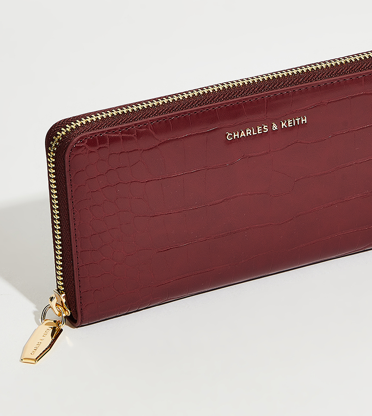Textured Zip-Around Wallet