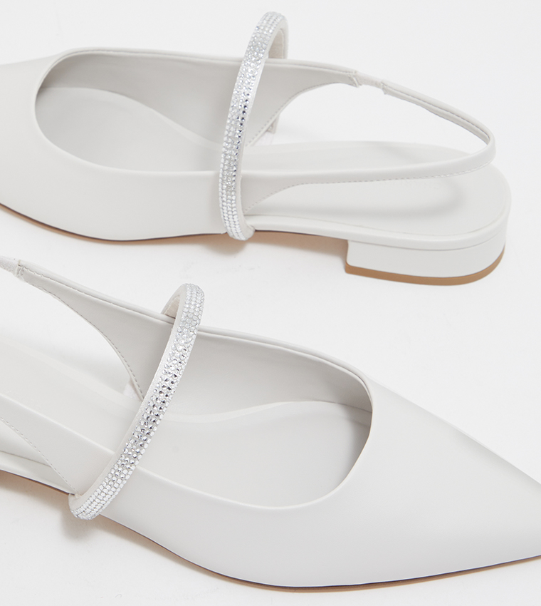 Embellished Slingback Flats