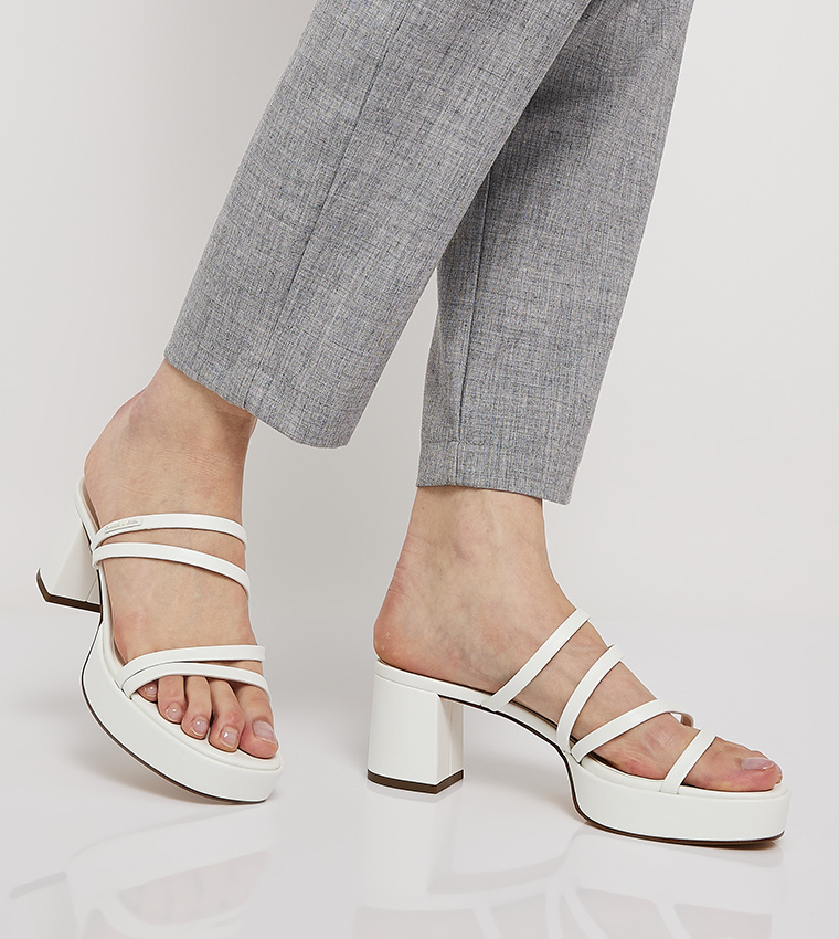 Strappy Open Toe Block Heel Sandals