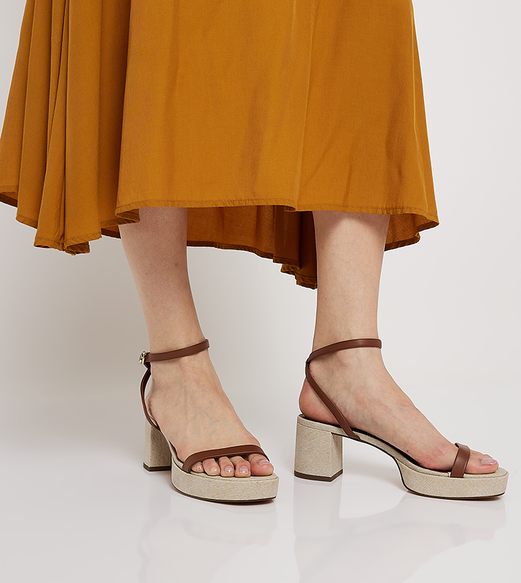 Ankle Strap Block Heel Sandals