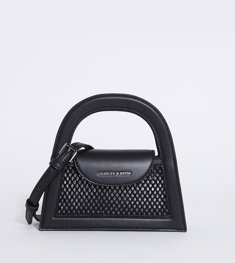 Buy Charles & Keith Logo Detail Embellished Mini Bag In Black ...