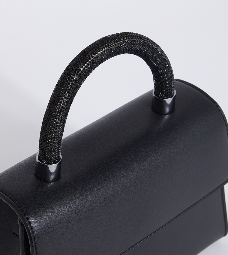 Embellished Top Handle Bag