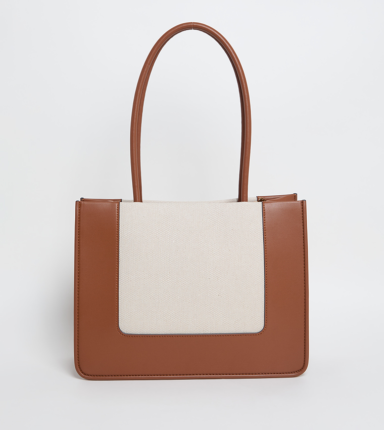 DAYLLA Color Block Tote Bag
