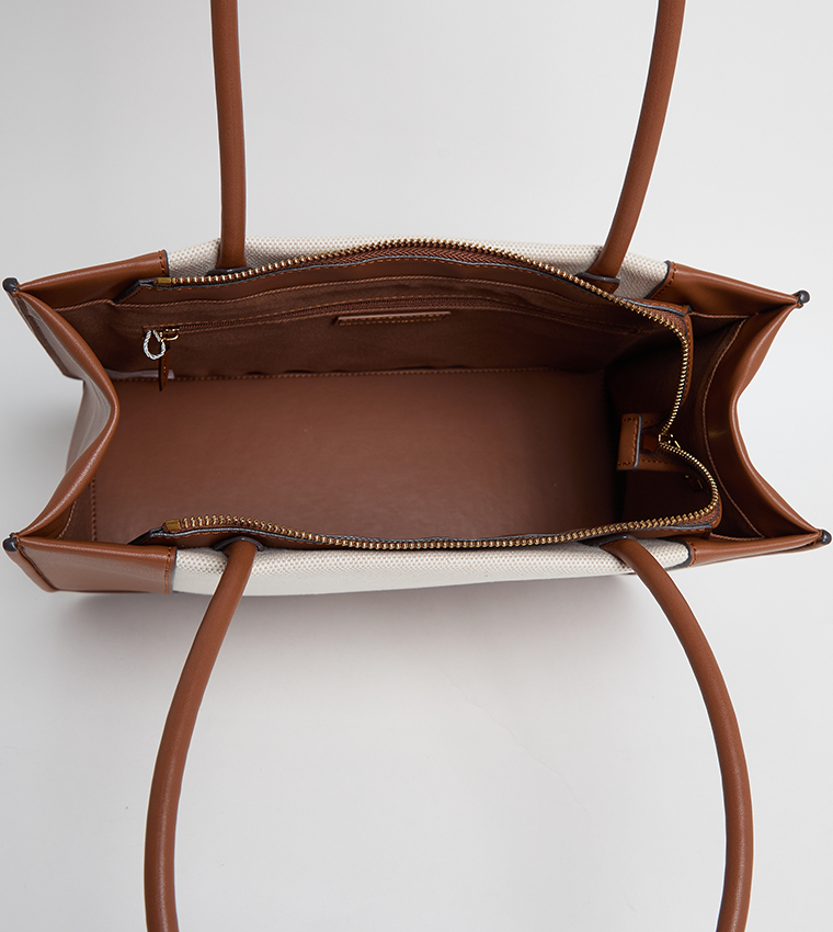 DAYLLA Color Block Tote Bag