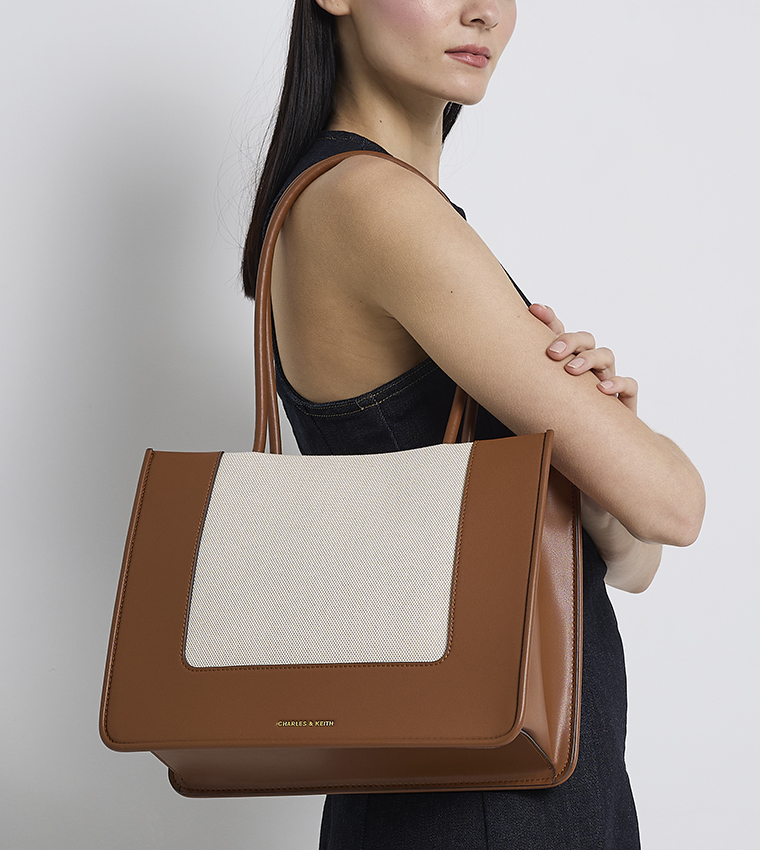 DAYLLA Color Block Tote Bag
