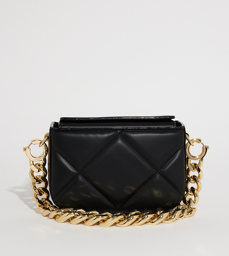 Convertible Chunky Chain Quilted Mini Bag