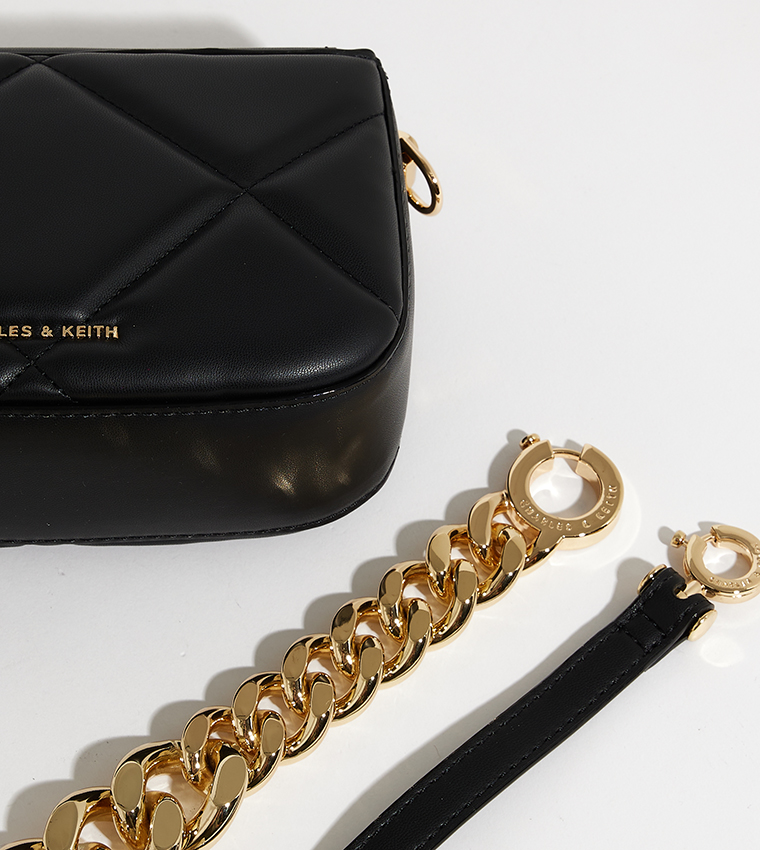 Convertible Chunky Chain Quilted Mini Bag