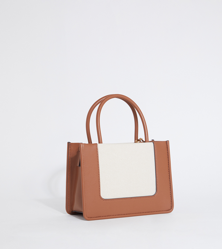 DAYLLA Color Block Tote Bag