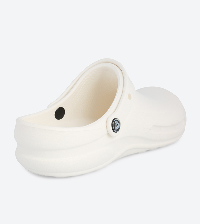 crocs work white