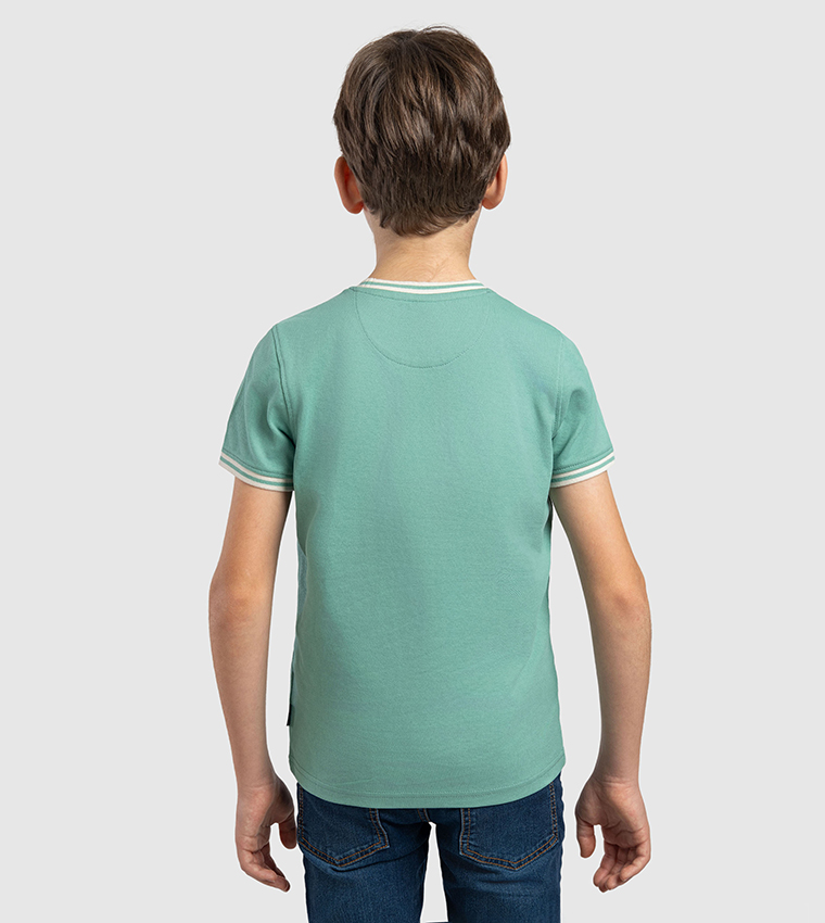 Logo Embossed Crew Neck T-Shirt