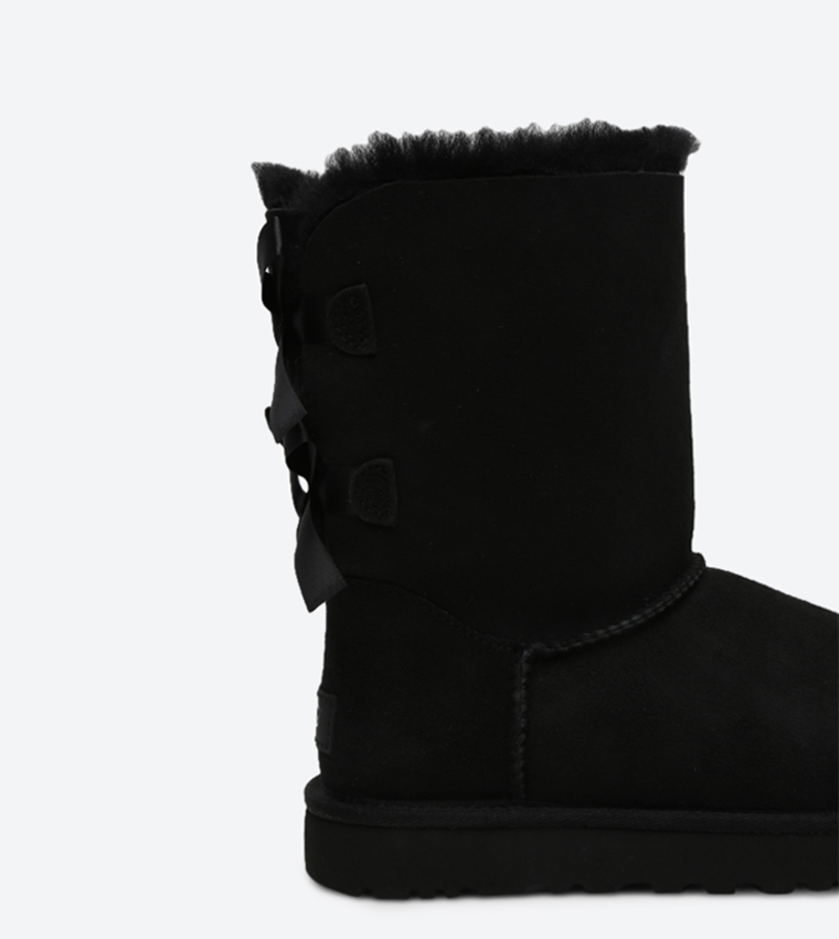 Ugg bow hotsell boots black