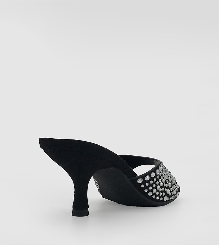 Embellished Open Toe Heel Sandals