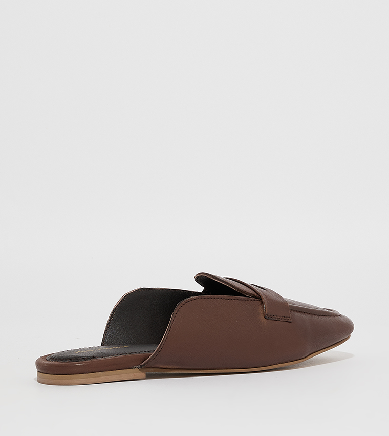 PARIS Textured Square Toe Mules