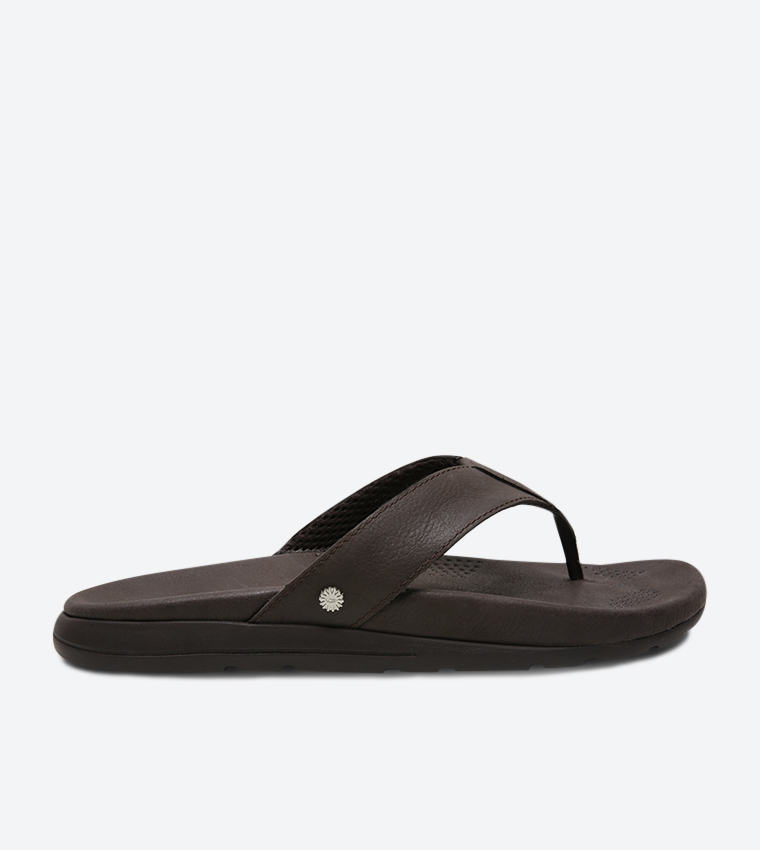 Buy Ugg Tenoch Luxe Flip Flops Dark Brown 1020076 In Dark Brown 6thStreet Qatar