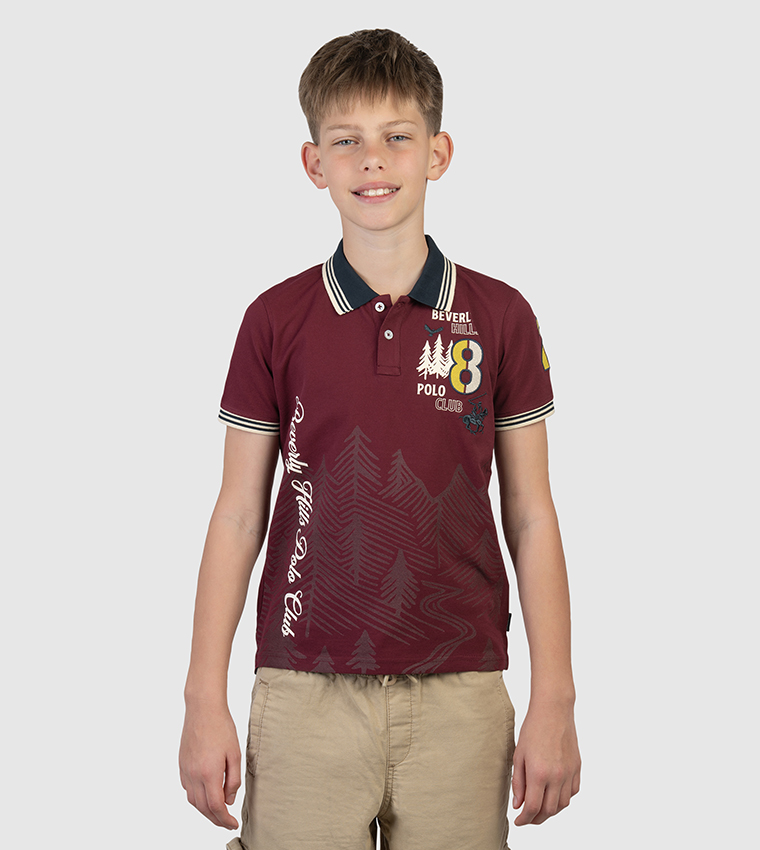 Printed Short Sleeves Polo T-Shirt