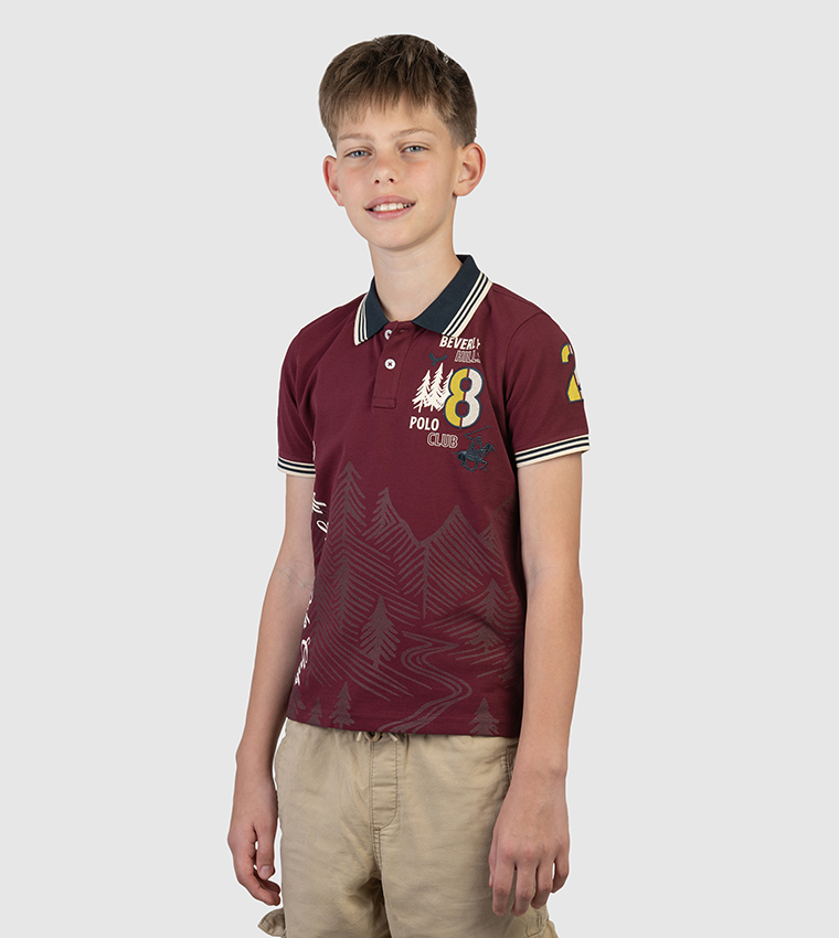 Printed Short Sleeves Polo T-Shirt