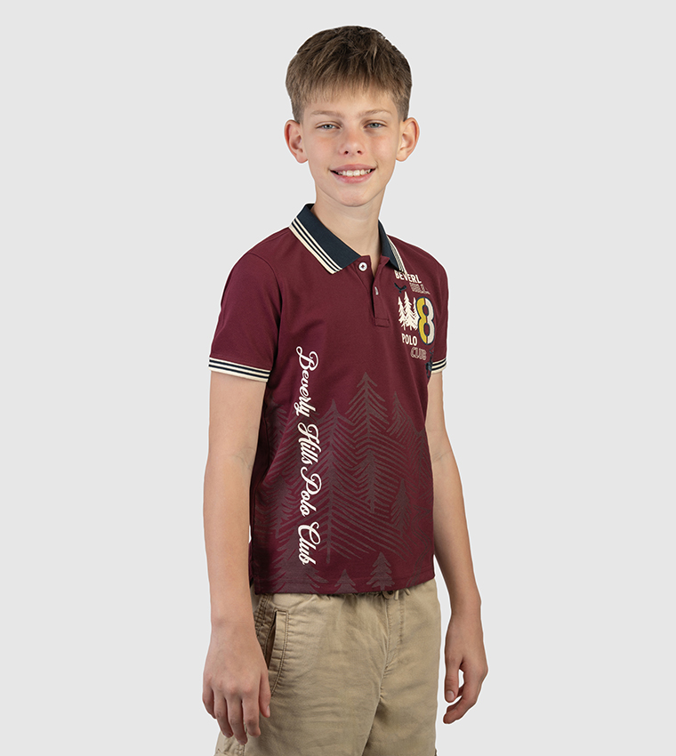 Printed Short Sleeves Polo T-Shirt