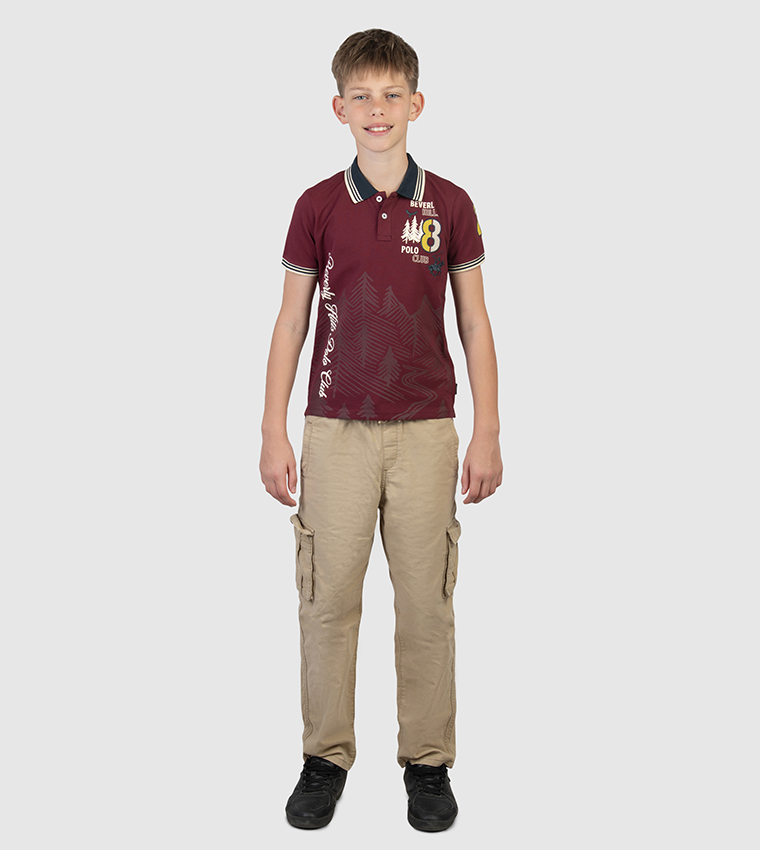 Printed Short Sleeves Polo T-Shirt