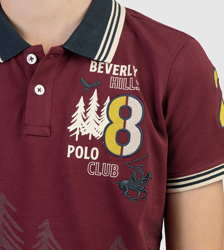 Printed Short Sleeves Polo T-Shirt